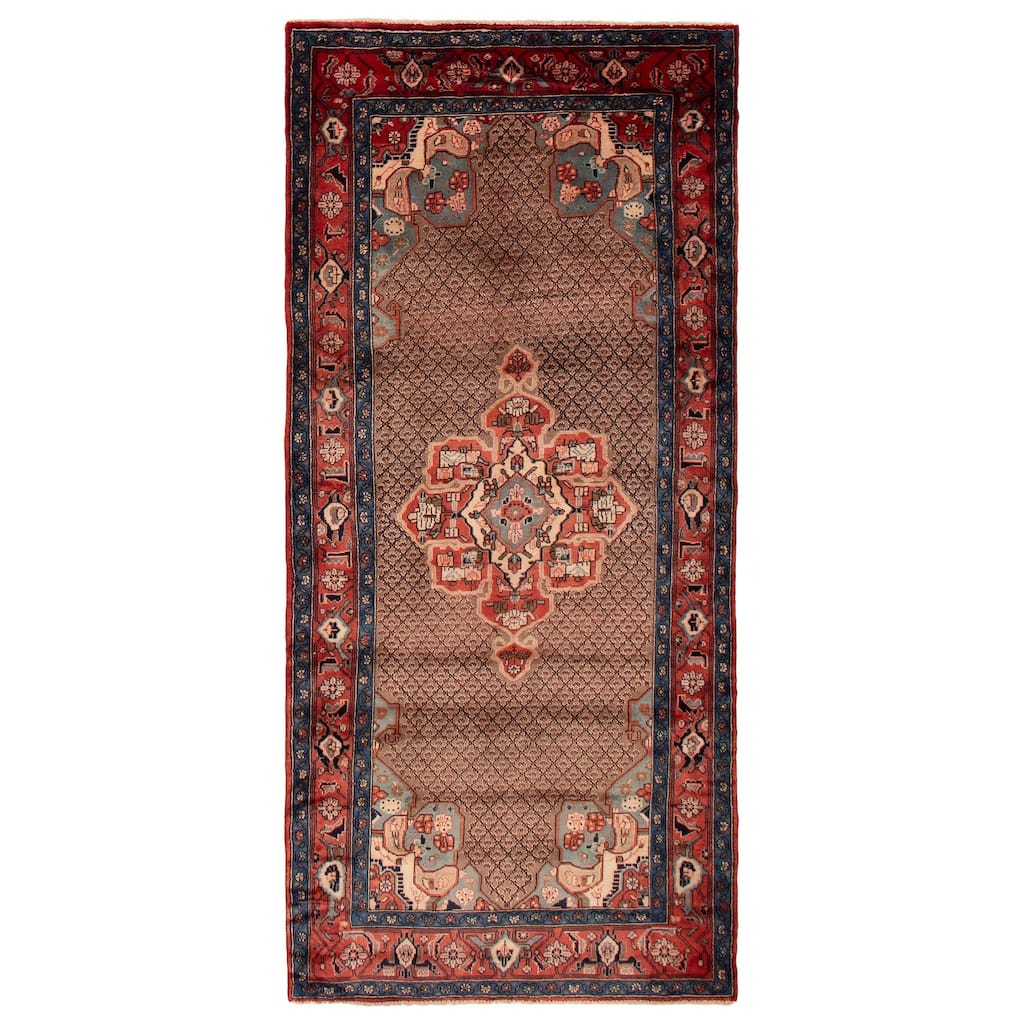 ECARPETGALLERY Hand-knotted Konya Anatolian Tan Wool Rug - 4'6 x 10'0