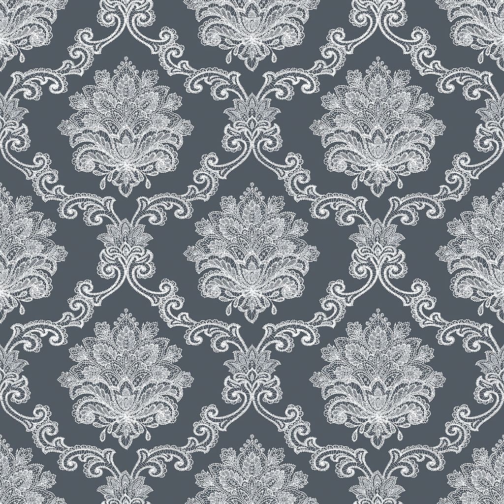 Galerie Wallcoverings Nordic Elements La Dentelle Damask Non-woven Matte Wallpaper Roll