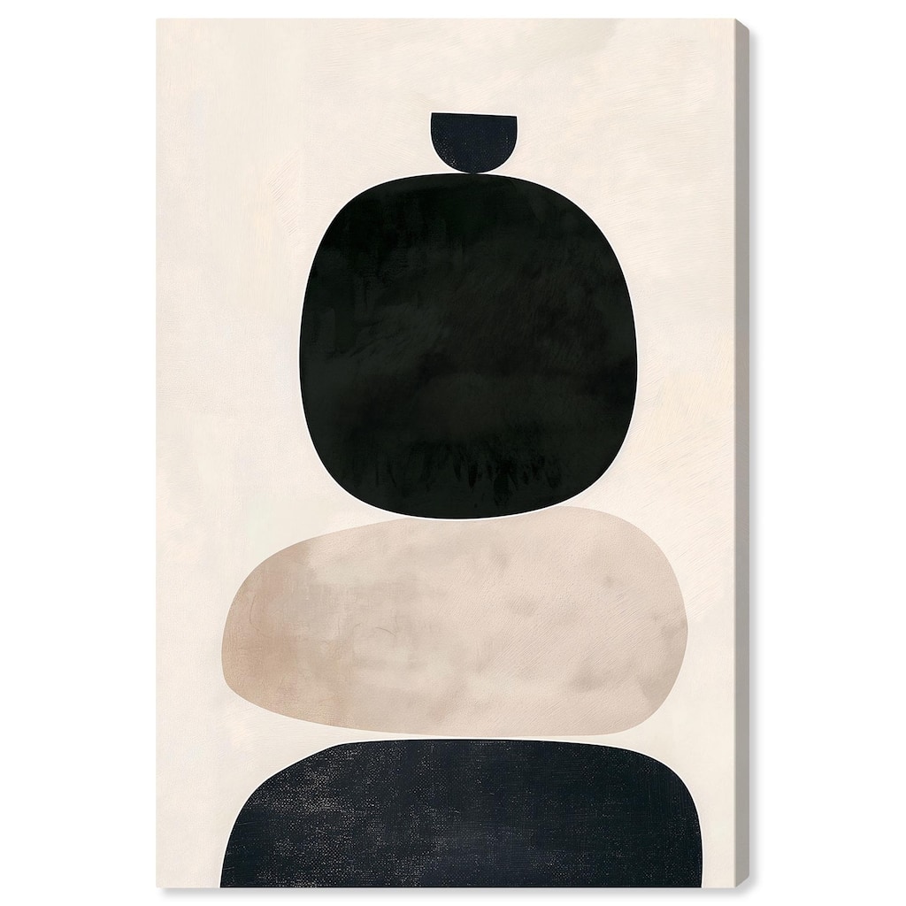 Pebble Pillars III Canvas by Art Remedy, Gallery Wrapped