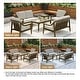 preview thumbnail 6 of 4, 6-piece Wood Patio Chat Set Teak Conversation Set with Cushion