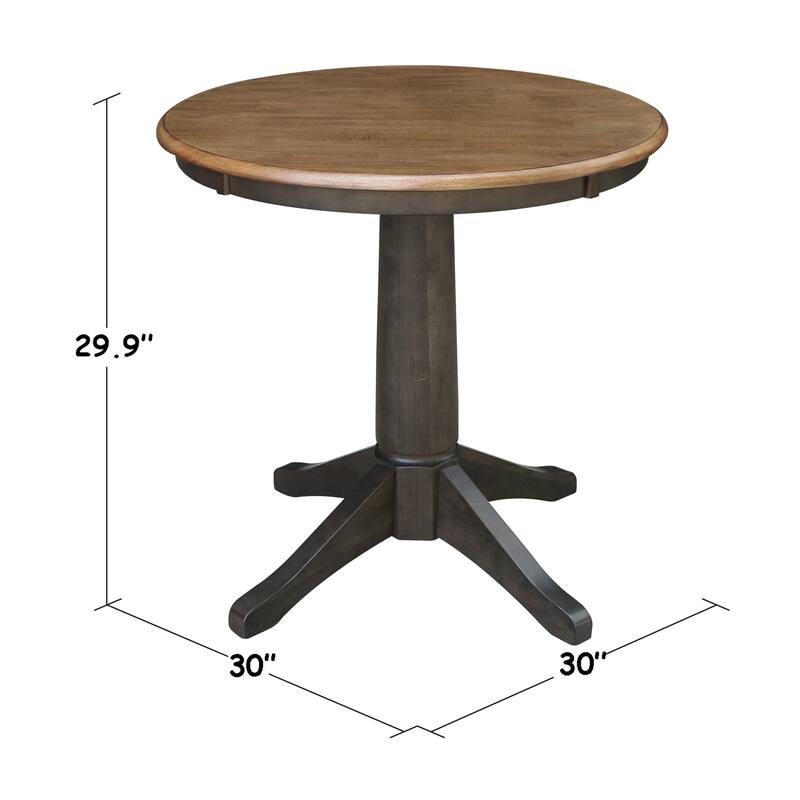 Solid Wood Round Top Pedestal Table