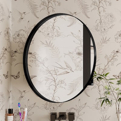 Wall Mount Metal Framed Medicine Cabinet with Storage