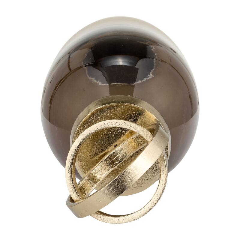 Sagebrook Home Glass Bottle Sphere Lid