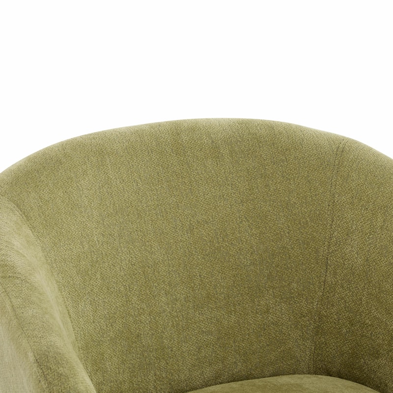 Modern Accent Chair with Round Back & Wooden Legs