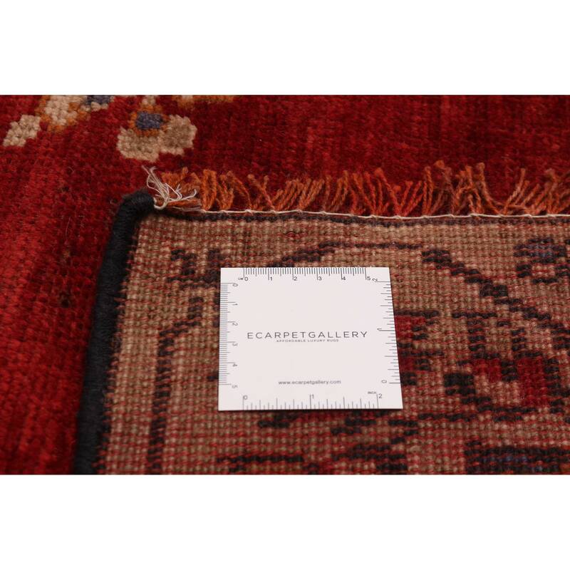 ECARPETGALLERY Hand-knotted Melis Vintage Red Wool Rug - 4'8 x 9'1
