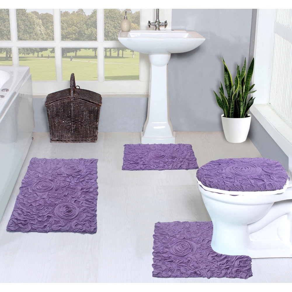 https://ak1.ostkcdn.com/images/products/is/images/direct/2e59788fc9dbdc57227ff066aabf17d861f4bac7/Bell-Flower-Bathroom-Rug%2C-Cotton-Soft%2C-Water-Absorbent-Bath-Rug%2C-Non-Slip-Shower-Rug-4-Piece-Set-with-Toilet-Lid-Cover.jpg