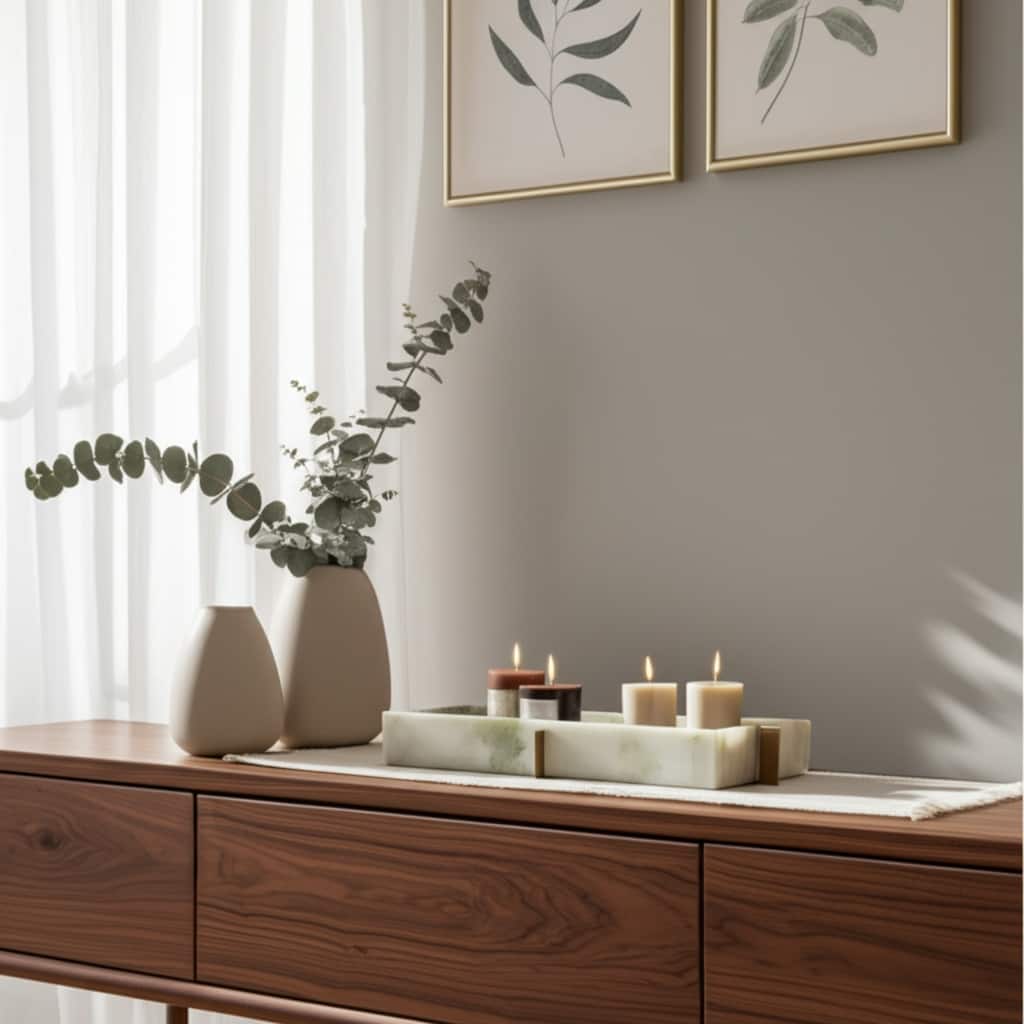 Marble Stone Tray Plate Fauna-Inspired Design Home Office - 3" Green - 13.5" x 5" x 2.5"