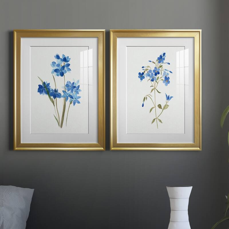 Blue Blossom Botanical I Premium Framed Print - Ready to Hang