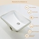 preview thumbnail 8 of 10, CB HOME 20'' x 14'' Undermount Bathroom Vanity Sink, Rectangle White Ceramic Bathroom Sink-(20-5/8''x14-1/2''x8-1/4'')