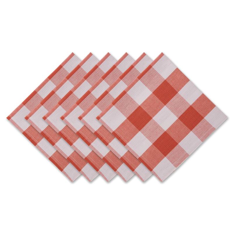 DII Vintage Red Buffalo Check Napkin (Set of 6)