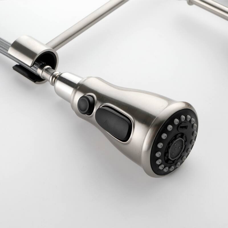 Spring Kitchen Faucet, Single Level Handle and Pull Down Sprayer