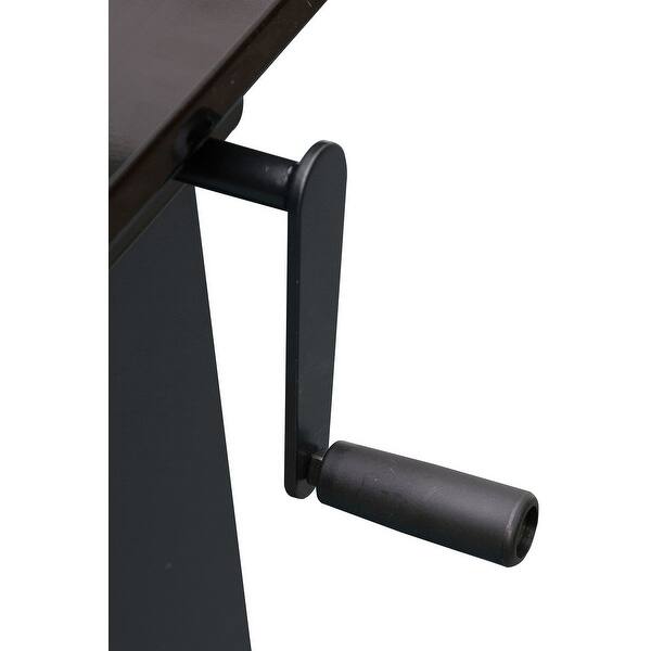 Shop Of Standcf48 Bk Bo Offex 48 Crank Adjustable Stand Up Desk Black Black Oak Overstock 19680816