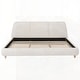 preview thumbnail 58 of 94, Upholstered Platform Bed with Curve-Shaped Design Headboard