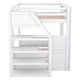 preview thumbnail 7 of 8, Wood Full Size Convertible Bunk Bed with Storage Staircase, Bedside Table, and 3 Drawers