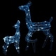 preview thumbnail 3 of 8, vidaXL Acrylic Reindeer Family Christmas Decoration 160 LED Cold White - Cold white - 27.2" x 6.7" x 35.4"