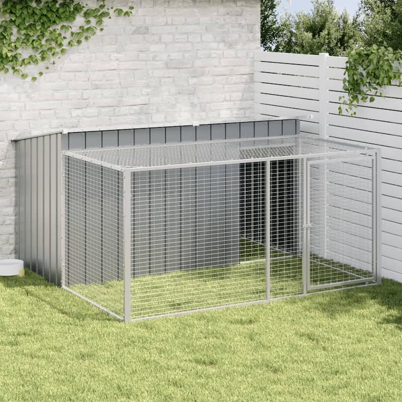vidaXL Dog House Anthracite Galvanized Steel - 197 x 194 x 110