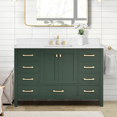 Prismora 54 inch Bathroom Vanity Set in Juniper Green