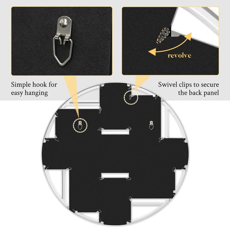 Hello Laura 9 Opening Round 4×6 Collage Wall Frame Multi Picture Photo Frame for Wall