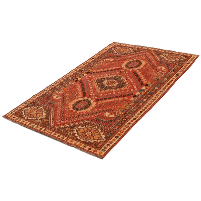 ECARPETGALLERY Hand-knotted Melis Red Wool Rug - 5'2 x 8'8