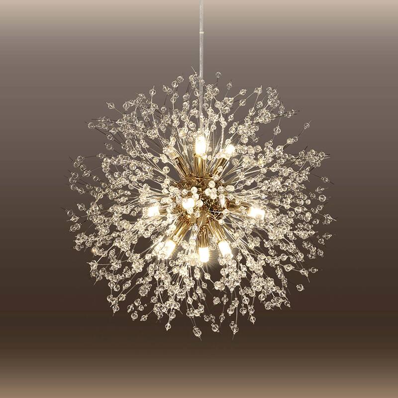 8/9/12/16-Light Modern Linear Sputnik Firework Dandelion Crystal Chandelier