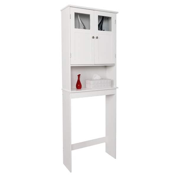 Bathroom Over-The-Toilet Space Saver Toiletry Storage Cabinet Tower FCH Double Doors Bathroom Cabinet White Storage Cabinet Bathroom Over-The-Toilet Space Saver Toiletry Storage Cabinet Tower FCH Double Doors Bathroom Cabinet White Storage Cabinet