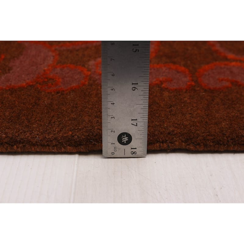 ECARPETGALLERY Hand-knotted Opulence Brown Silk, Wool Rug - 3'4 x 5'5