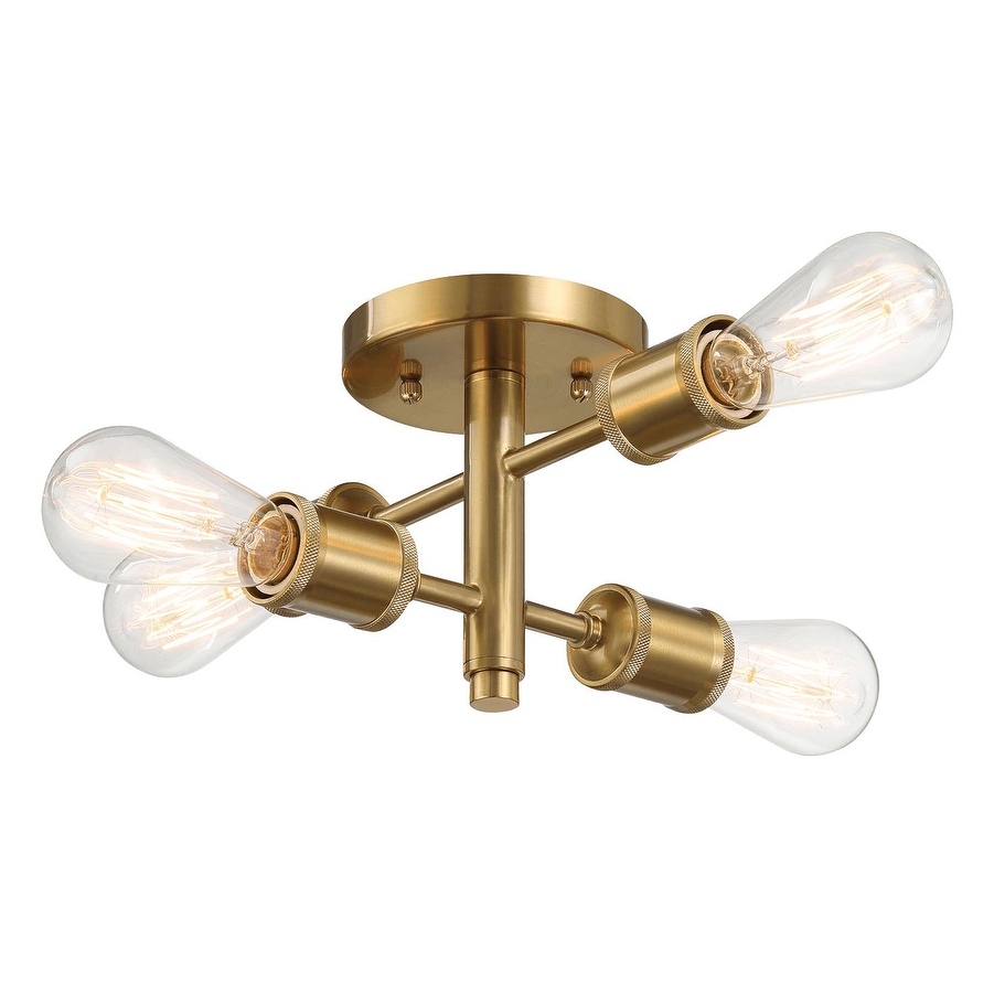 Four Lights Semi Flush Mount Retro Hallway Kitchen Bedroom Living