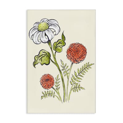 Stupell Vintage Style Garden Blossoms Canvas Wall Art Design By Hannah Moren