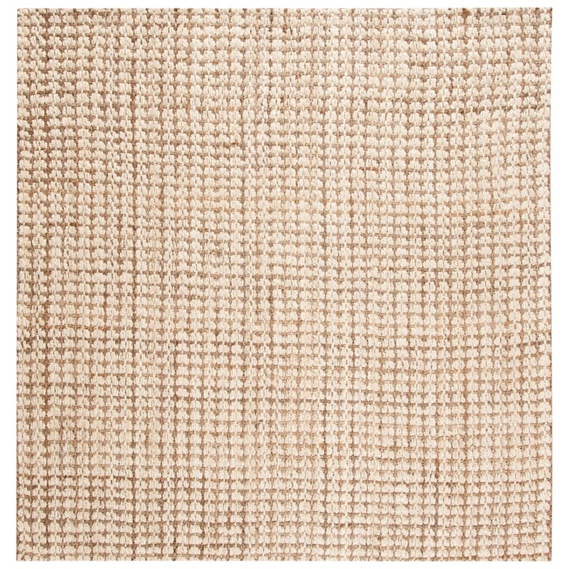 SAFAVIEH Handmade Natural Fiber Kelis Jute Rug - 7' Square - Ivory/Natural