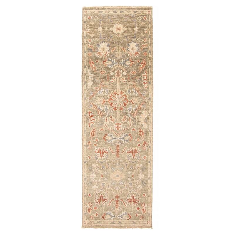 ECARPETGALLERY Hand-knotted Jules Serapi Olive Wool Rug - 2'6 x 7'10 - Olive - 2'6 x 7'10
