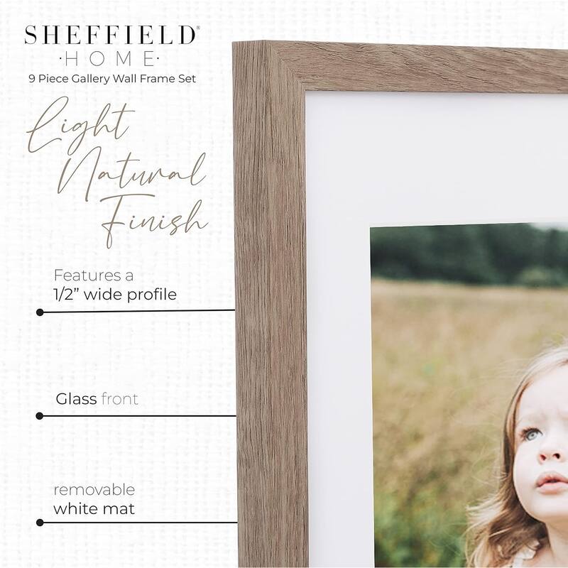 Sheffield Home 9 Piece Gallery Wall Frame Set,