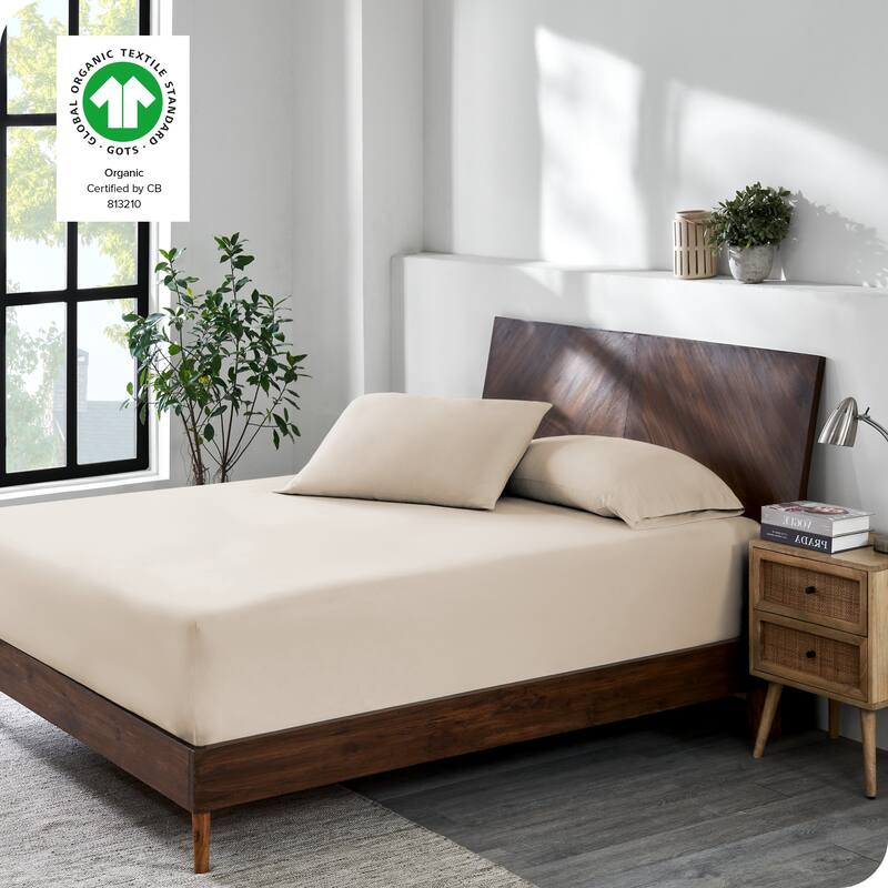 Bare Home Organic Cotton Jersey Fitted Sheet