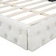 preview thumbnail 23 of 22, Queen Velvet Upholstered Platform Bed with Diamond Grid Headboard