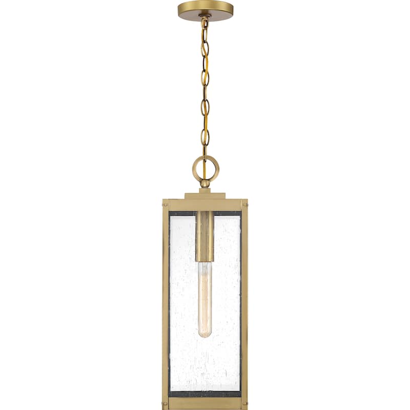 Rumadan Antique Brass 1-light Outdoor Hanging Lantern by Havenside Home