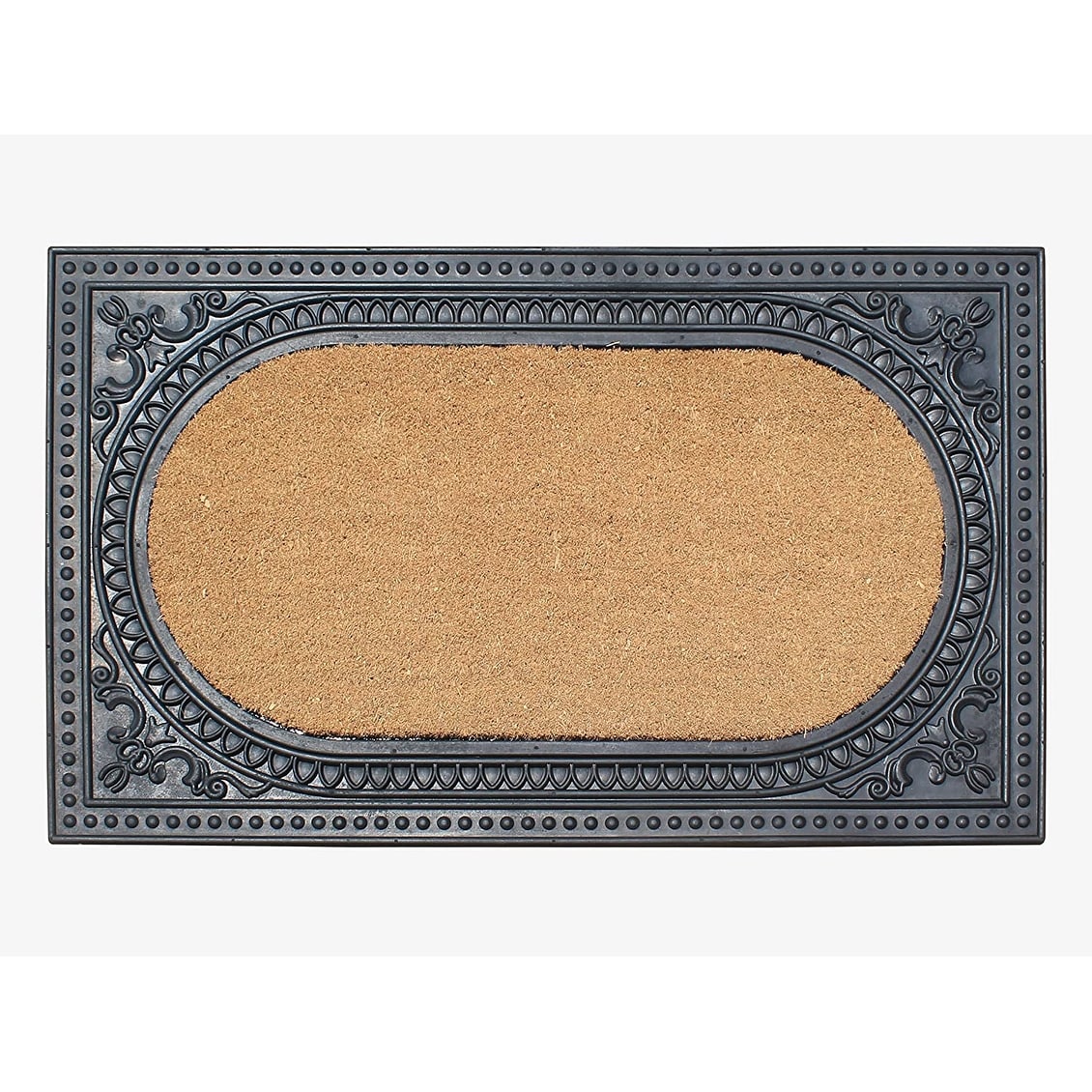 A1HC Natural Coir and Rubber Door Mat, Thick Durable Doormats for