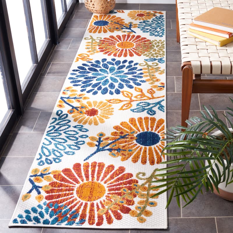 SAFAVIEH Cabana Lilah Indoor/ Outdoor Waterproof Patio Floral Rug