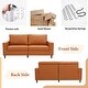 Modern Sofa Sets, 3-Seat Sofa and Loveseat PU Leather Upholstered Couch ...