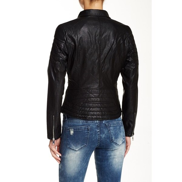 blanknyc denim faux leather jacket