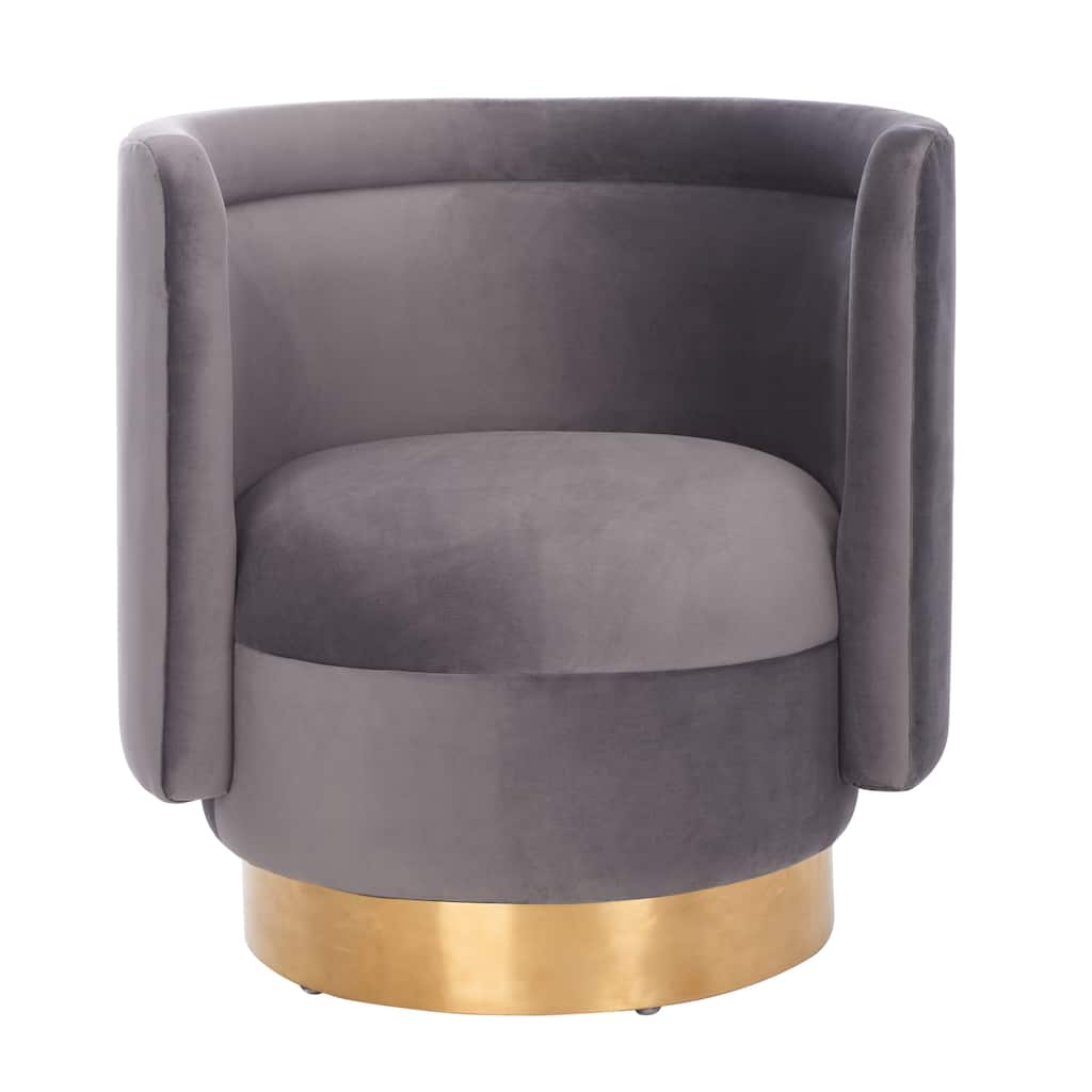 SAFAVIEH Couture Aneeta Swivel Accent Chair - 29.7" W x 27.2" L x 29.7" H - 30Wx27Dx30H
