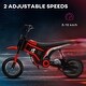 preview thumbnail 2 of 5, Red Electric Dirt Bike, 24V 350W Off-Road Motorcycle, Ages 13+, 15 MPH