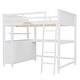 preview thumbnail 6 of 17, Full size Wooden Loft Bed with Drawers and Desk