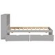 preview thumbnail 10 of 8, Twin Size Wooden Platform Bed Frame With Bookcase Headboard and 2 Drawers