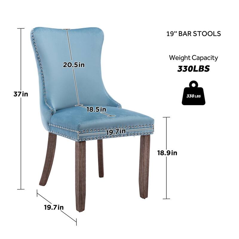 Upholstered Wing Back Dining Chair (Set of 4)