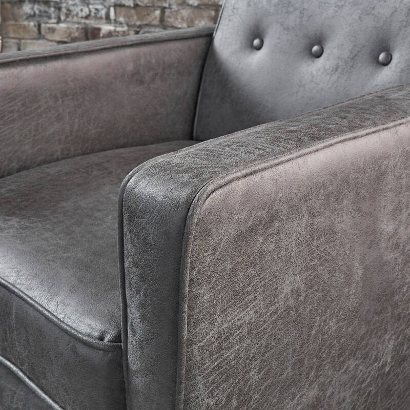 Mervynn Mid-Century Modern Microfiber Recliner by Christopher Knight Home