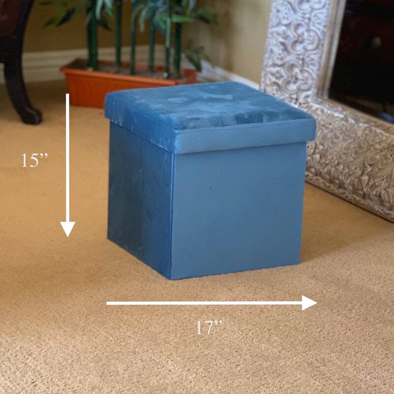 Modern Foldable Fabric Cube Storage Stool Ottoman