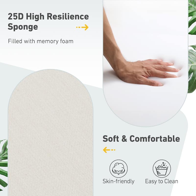 Aoodor Outdoor High Back Dining Chair Cushion Set, 44"x21"x3.2", Set of 4 - 44"x21"x3.2"