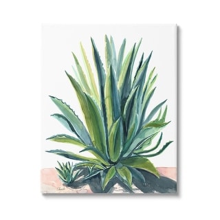 Stupell Aloe Plant Botanical Leaves Canvas Wall Art by Cherish Flieder ...