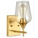 preview thumbnail 16 of 17, Angers Modern Simplicity 1-Light Clear Glass Wall Sconce Industrial Bathroom Vanity Lighting