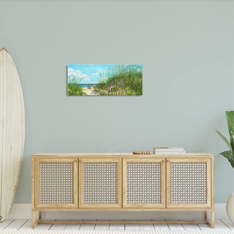Stupell Sandy Beach Path Landscape Stretched Canvas Wall Art, Design by Erica Christopher