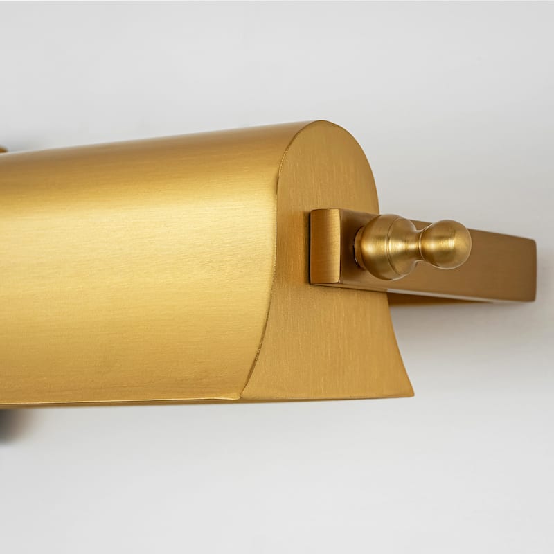 2-Light Black/Glod Modern Metal Wall Sconce with Sleek Cylindrical Design for Living Room & Bedroom